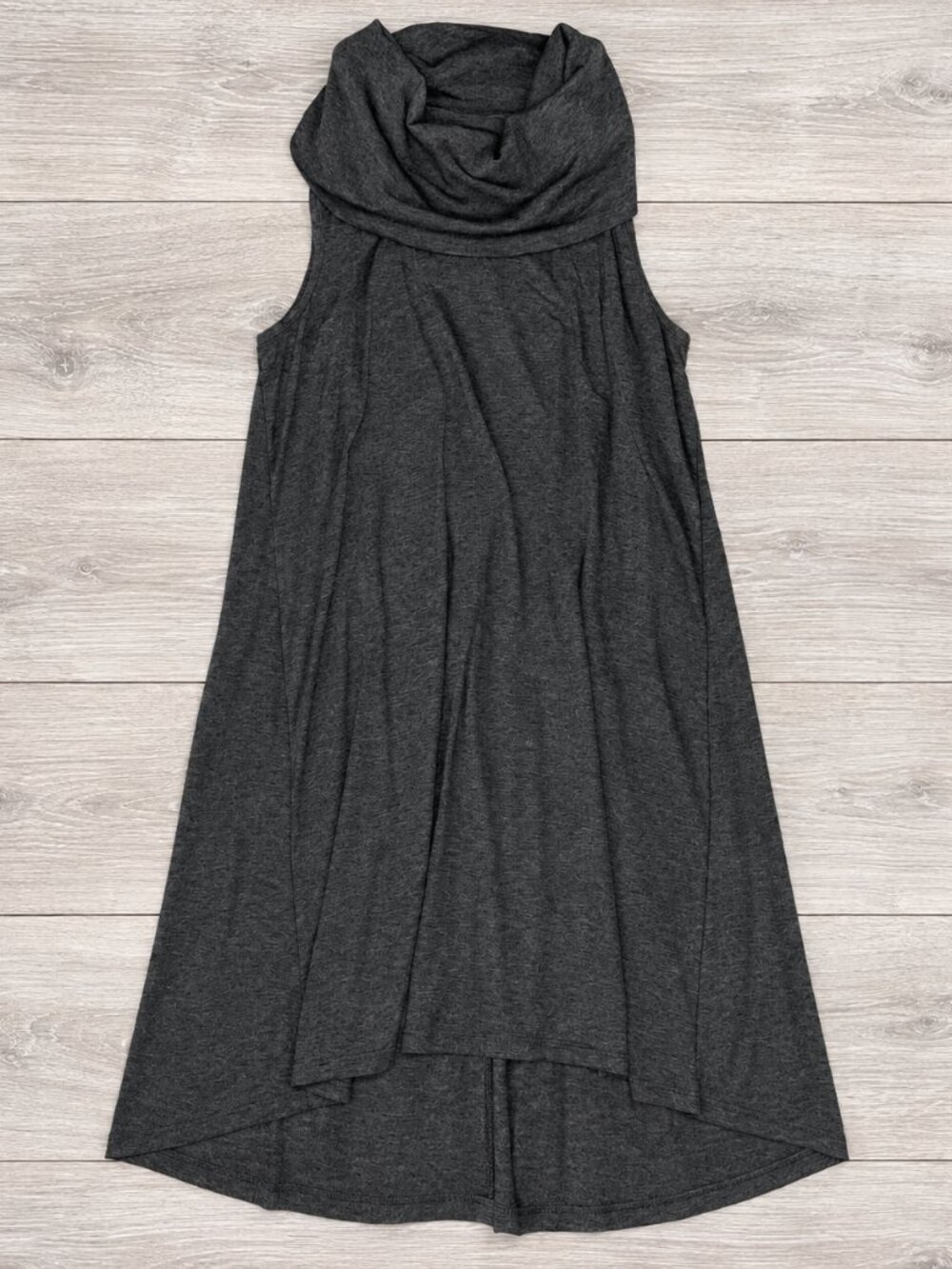 NWT Target Gray Cowl Neck Sleeveless Swing Dress Tunic Size L
